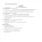 template topic preview image Finance Project Coordinator Resume
