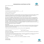 Sample Employee Resignation Acceptance Letter gratis en premium templates