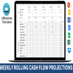 Weekly Rolling Cash Flow Projection gratis en premium templates