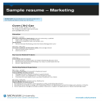 Marketing Manager Fresher Resume gratis en premium templates