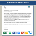 Donatie Verzoek School Evenement gratis en premium templates