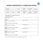 Family Emergency Communication gratis en premium templates