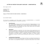 image Joint Venture Letter Of Intent Template