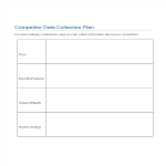 Competitor Data Collection Plan gratis en premium templates