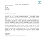 Front Desk Cover Letter Sample gratis en premium templates