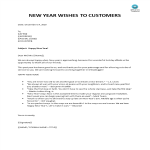 Business new year wishes to customers gratis en premium templates