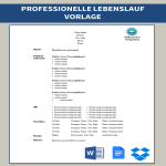 template topic preview image Professionelle Lebenslauf Vorlage