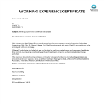 Experience Letter For Software Engineer gratis en premium templates