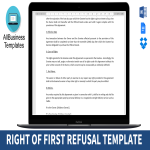 Right of First Refusal to Purchase (ROFR) gratis en premium templates