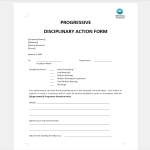 Progressive Disciplinary Action Form gratis en premium templates