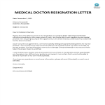 template topic preview image Medical Doctor Resignation Letter