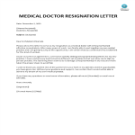 Medical Doctor Resignation Letter gratis en premium templates