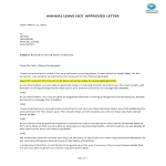 Annual Leave request refusal letter gratis en premium templates