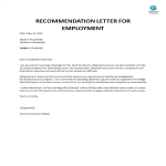 template topic preview image Short Letter Of Recommendation For Employment