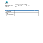 template topic preview image Weekly Meeting Agenda Template