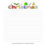 Christmas Letter Paper gratis en premium templates