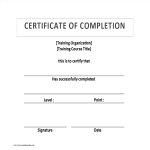 template preview imageTraining Certificate Of Completion 4