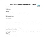 Request For Information Letter gratis en premium templates