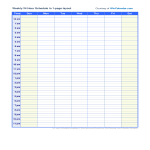 Week Hourly Schedule gratis en premium templates