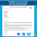 template topic preview image Thank You Letter After Job Interview