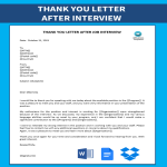 Thank You Letter After Job Interview gratis en premium templates