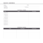 template topic preview image Quick Agenda