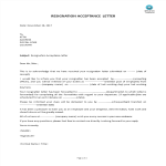 Resignation Acceptance Letter gratis en premium templates