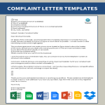 template topic preview image Sample Formal Complaint Letter