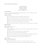 Resume For Computer Teacher gratis en premium templates