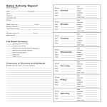 Sales Activity gratis en premium templates