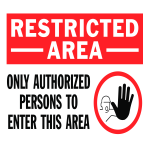 Restricted Area Sign gratis en premium templates