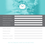 Printable Wedding Day Timeline gratis en premium templates