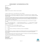 template preview imageEmployment Authorization Letter Sample
