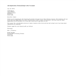 template topic preview image Acknowledgement Letter For Job Application