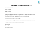 Vorschaubild der VorlageTeacher Reference Letter