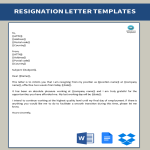 template topic preview image Formal resignation letter sample notice period