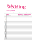 Wedding Guest List Template sample gratis en premium templates