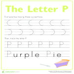 template topic preview image Learn to write letter P