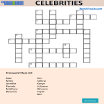 template topic preview image Celebrity Crossword Puzzle