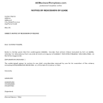 Notice of Rescission of Lease Example (Formal) gratis en premium templates