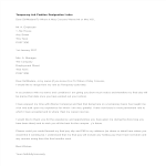 Resignation Letter for Temporary Position gratis en premium templates
