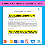 template topic preview image Sample Business Cover Letter