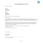 template topic preview image Lease Termination Letter Sample