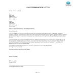 Lease Termination Letter Sample gratis en premium templates