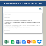 Letter for Christmas Solicitation gratis en premium templates