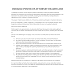 Durable Power Of Attorney Healthcare gratis en premium templates