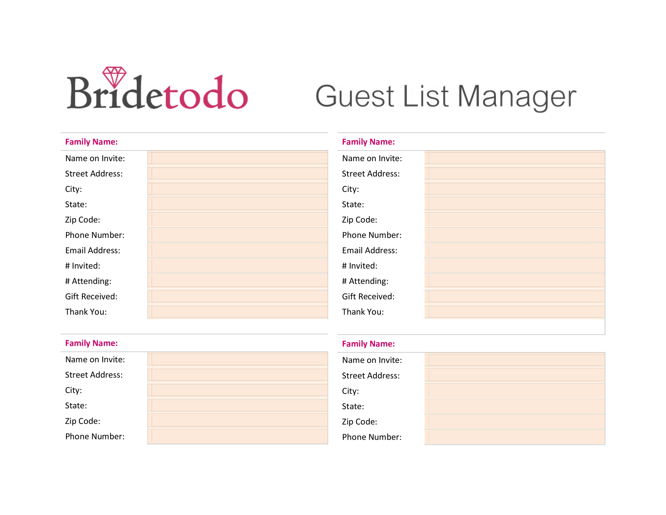 template topic preview image Wedding Guest List Manager