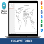 Wereldkaart Continenten gratis en premium templates