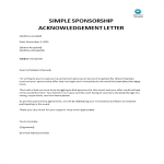 template topic preview image Sponsorship Confirmation Letter