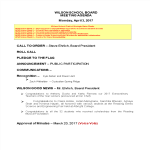 template topic preview image School Board Agenda template